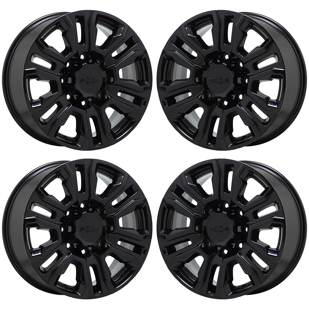 20" Chevy Silverado 2500 3500 Gloss Black wheels rims Factory OEM set 5957
